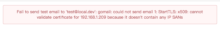 Gogs Mail Error