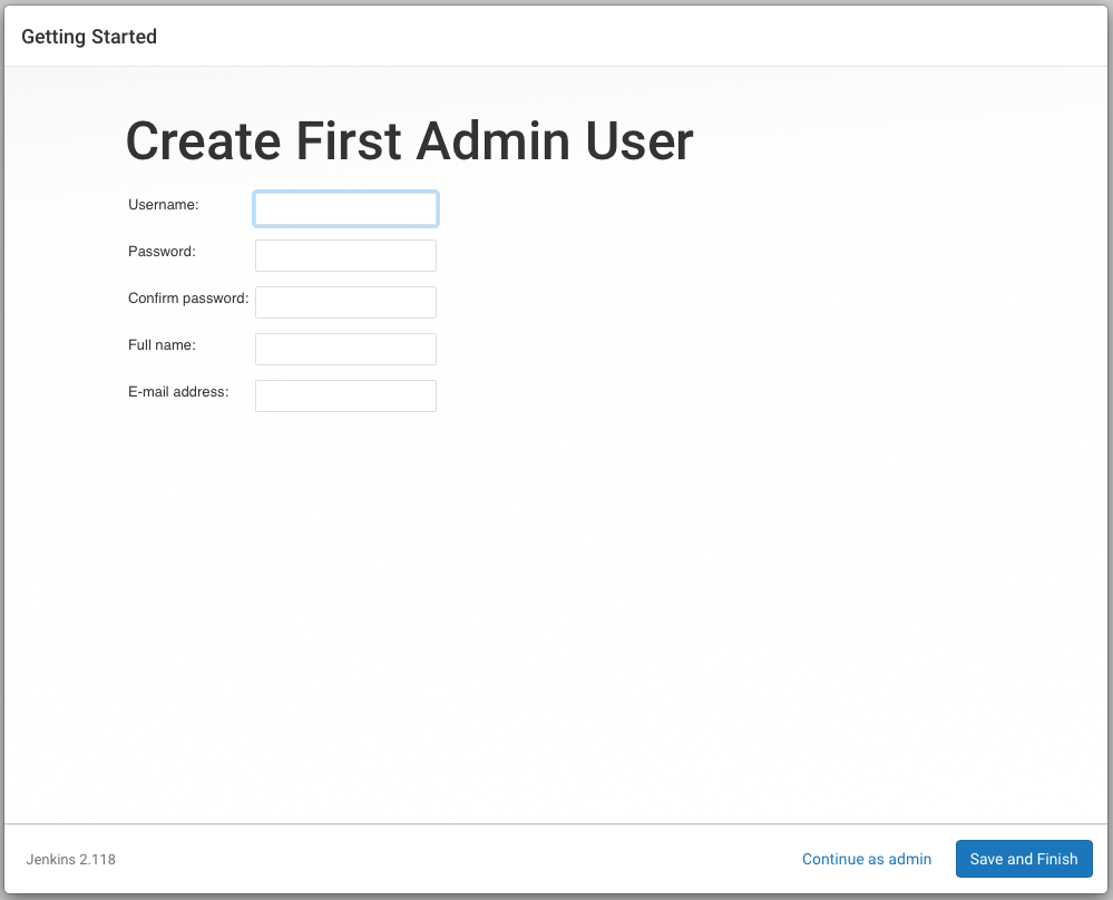 Jenkins - Create new admin