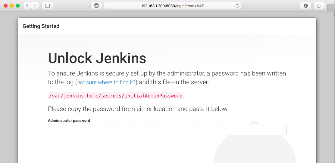 Jenkins - Acceso con password autogenerado